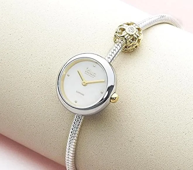 Idun MOP Dial 2 Tone Rocking Charm Watch
