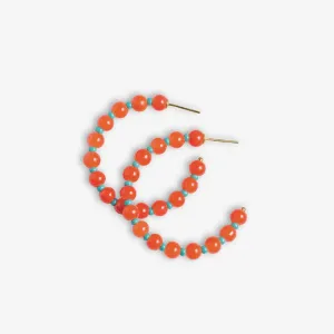 Ink   Alloy Angela Hoops- Coral