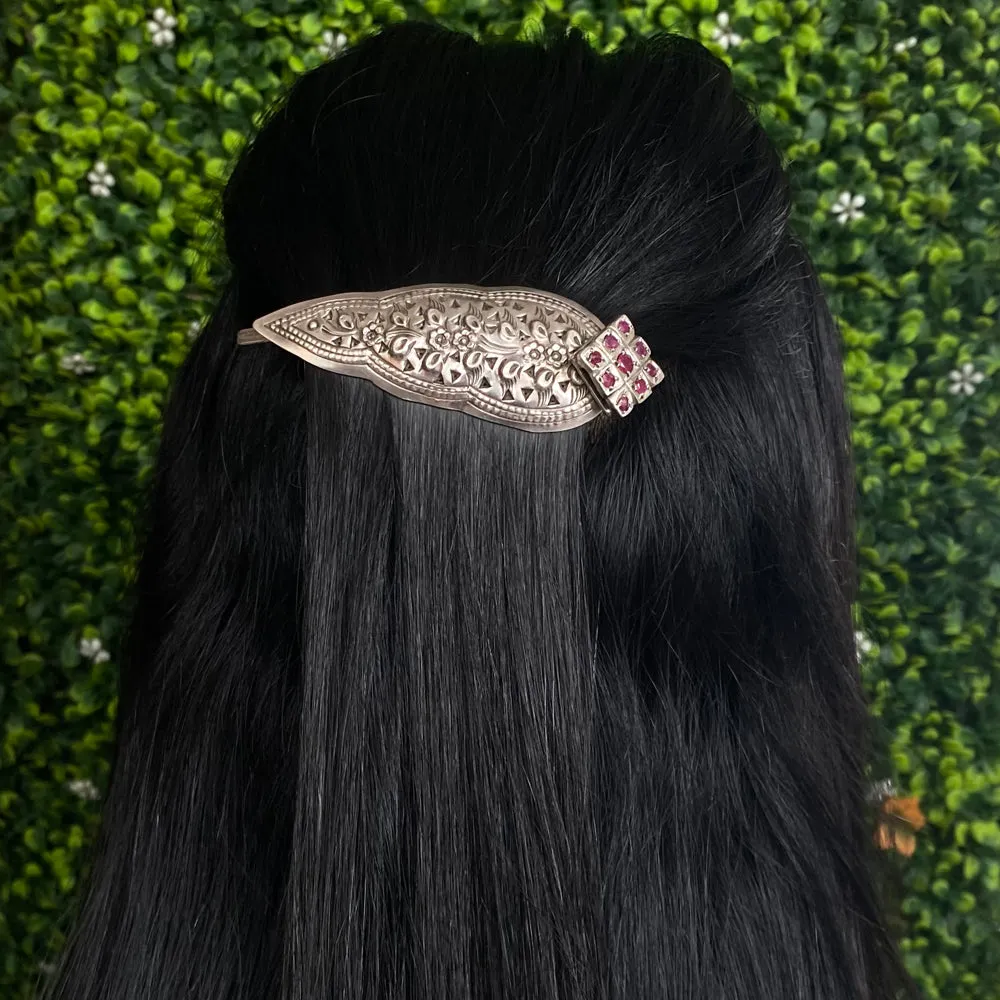 Intricate Silver Hairpin