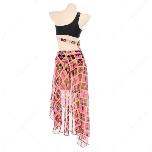 JoJo Trish Derivative Cosplay Swimsuit with Beach Skirt