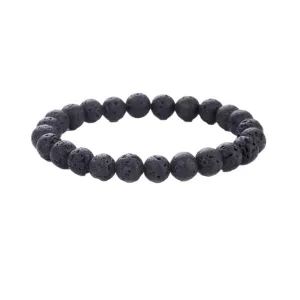 Lava Stone Beaded Bracelet (Circumference 19cm) 火山石串珠手鍊 (鍊長 19cm) (KJBR16209)