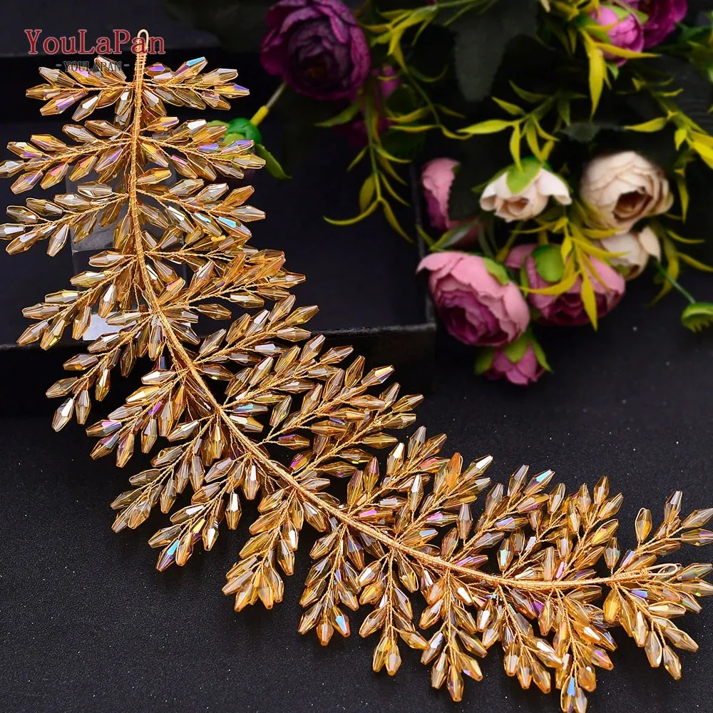Luxurious Clear Crystal Headband for Bridal Wedding Handmade Bridal Hair Accessories
