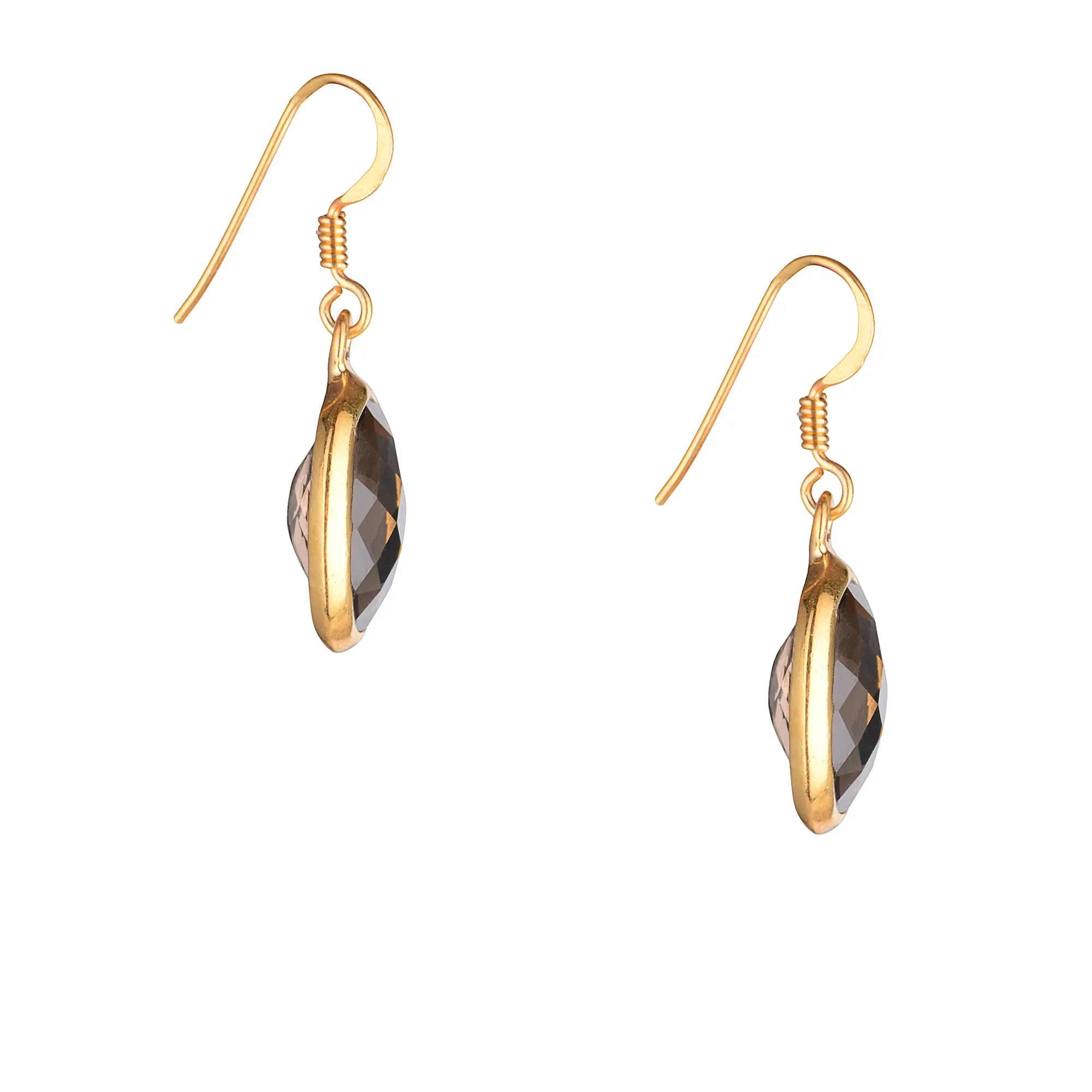 Marie Earrings, Gold Vemeil