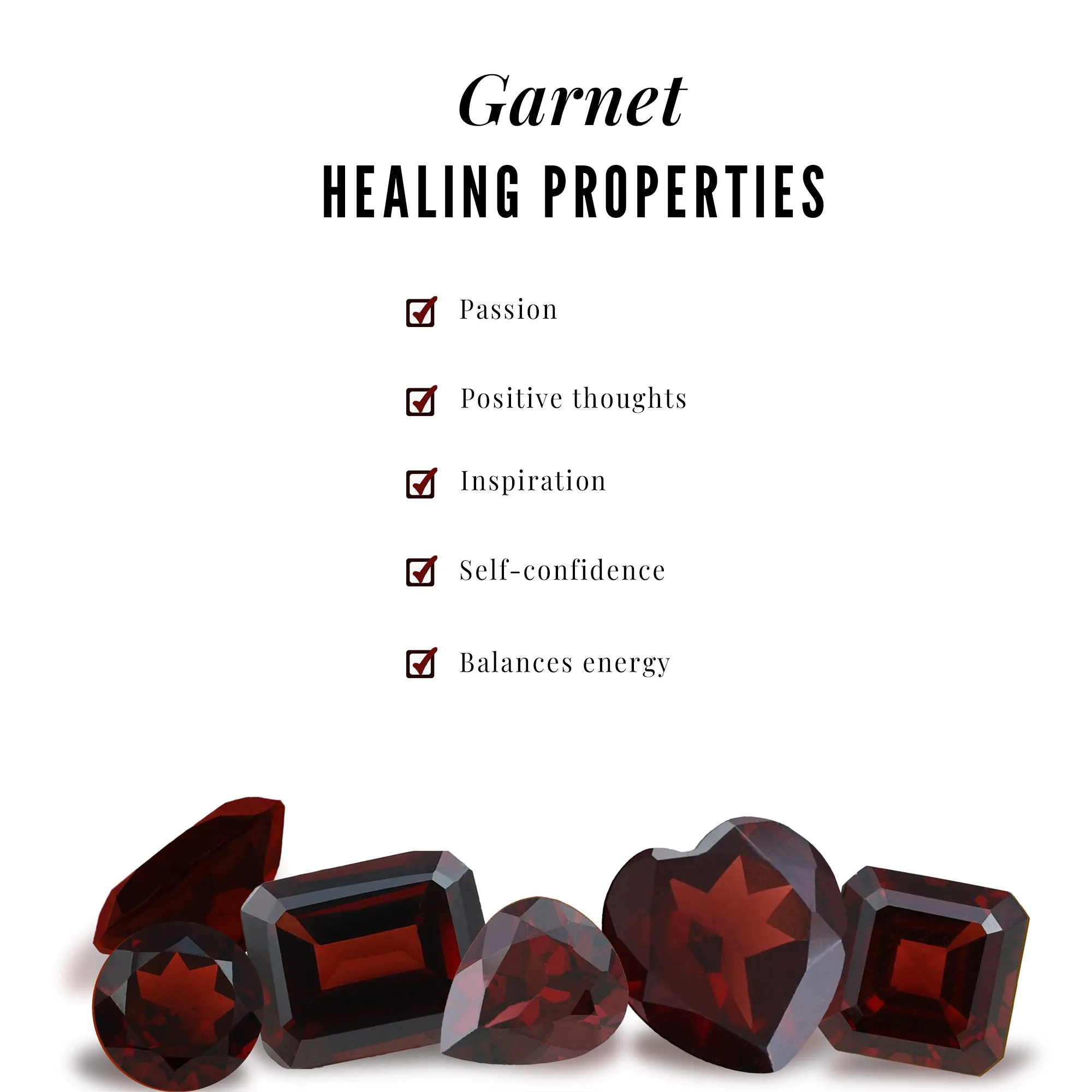 Natural Garnet and Diamond Ring Set in Prong Setting