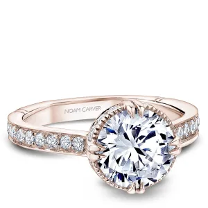 Noam Carver Engagement Ring Rose 18k Gold With 32 RD TCW 0.36ct