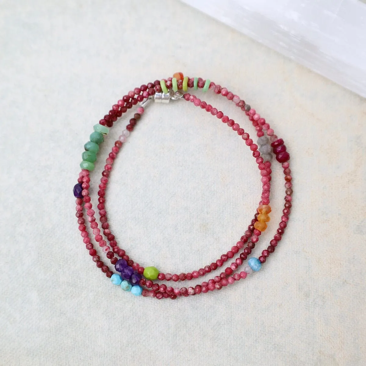 Norwegian Thulite Wrap Bracelet