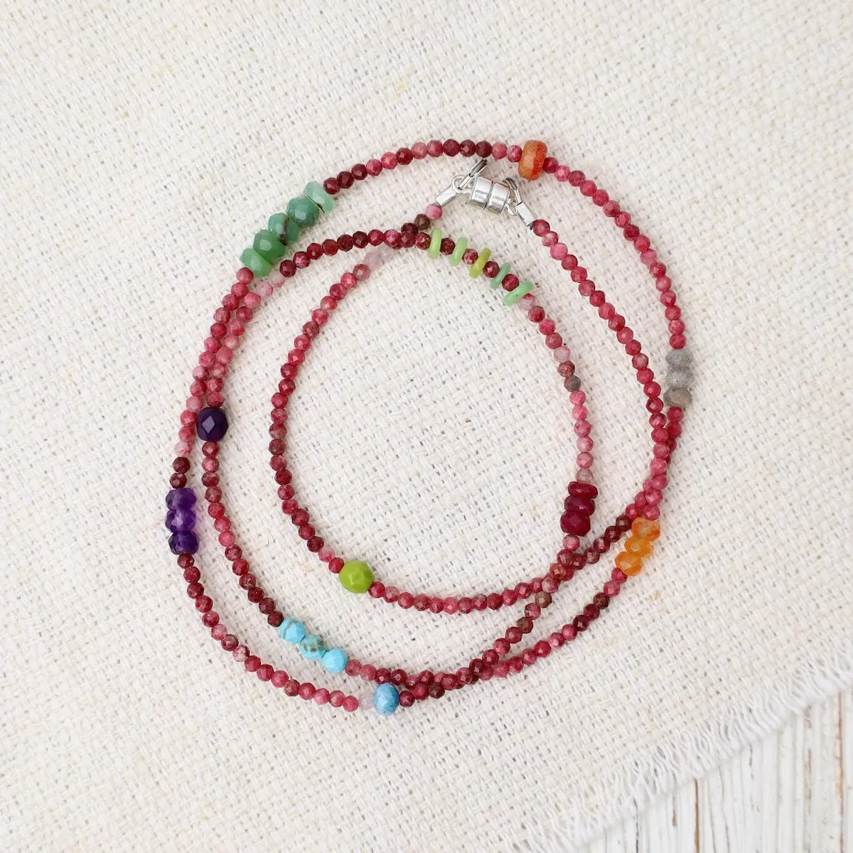 Norwegian Thulite Wrap Bracelet