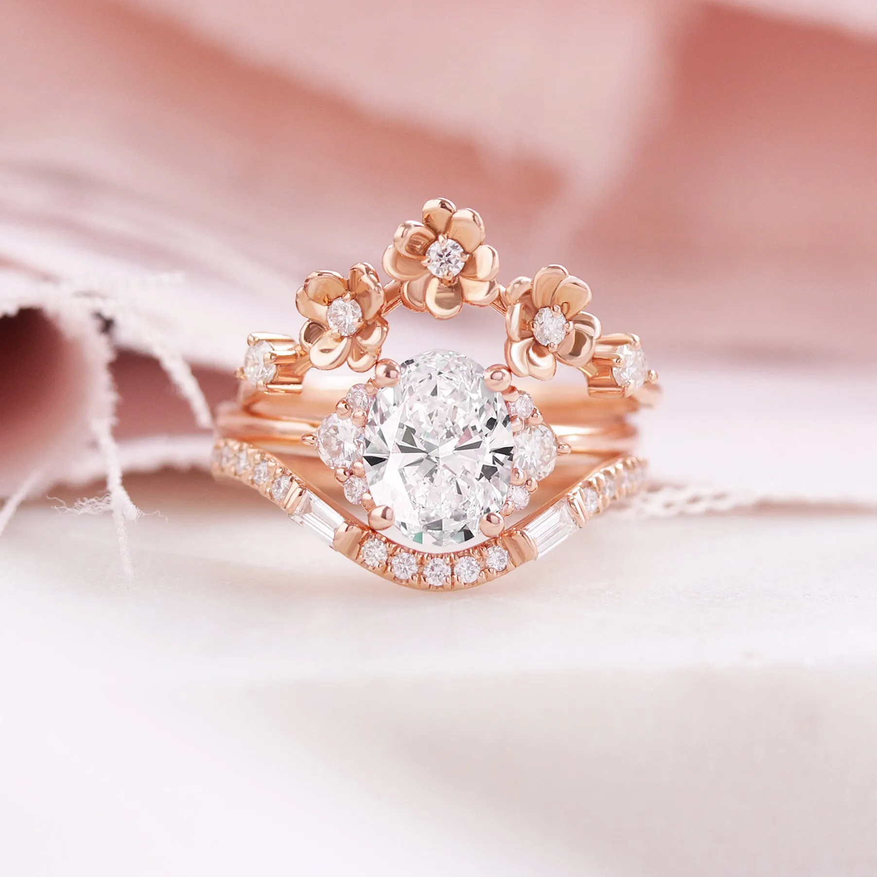 Oval Diamond Simple and Elegant Engagement Ring "Isabella"♥