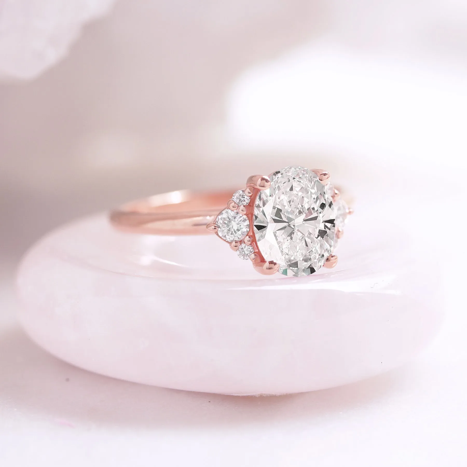 Oval Diamond Simple and Elegant Engagement Ring "Isabella"♥