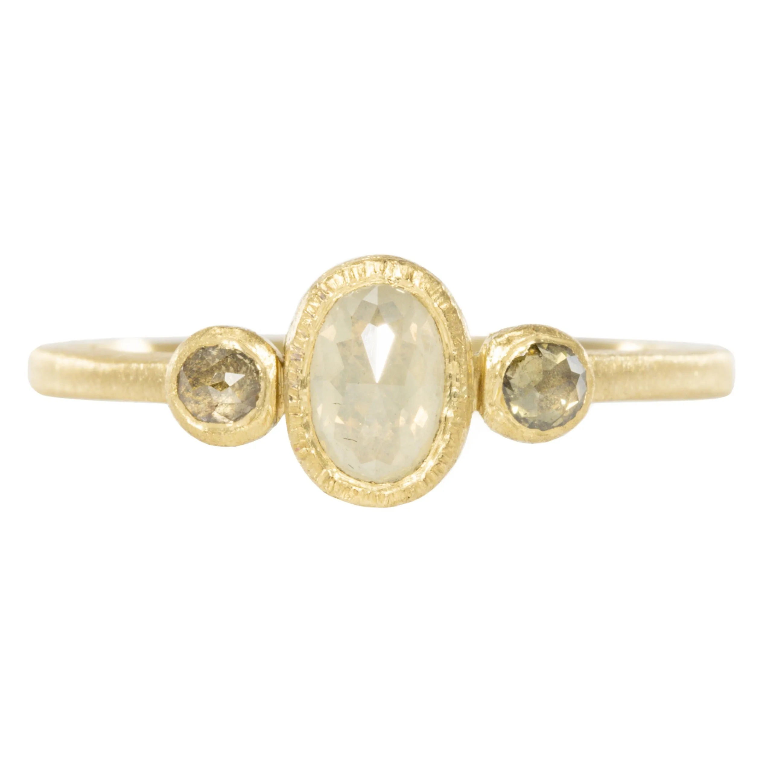 Oval Moonfire Diamond Ring - 18ky   Diamonds