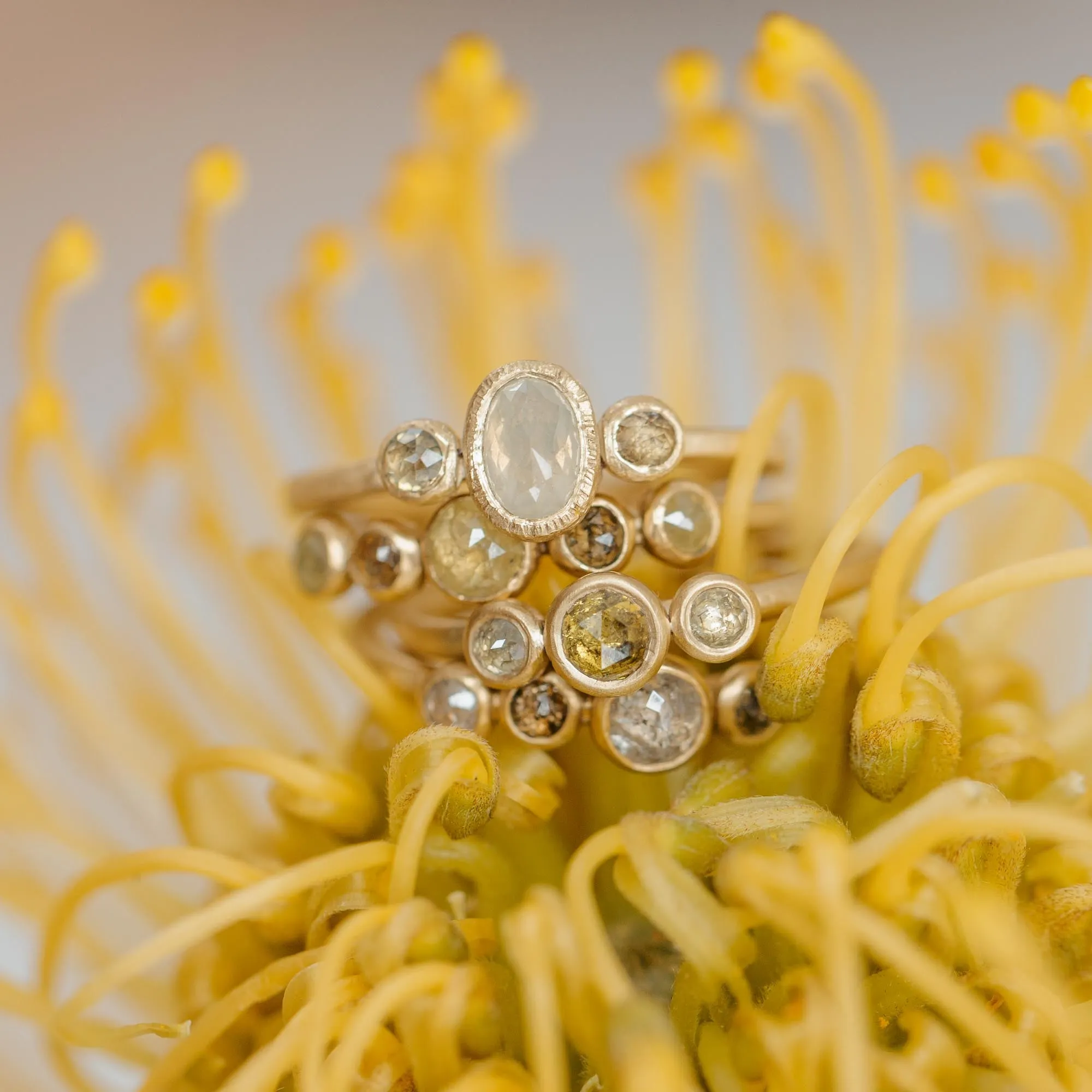 Oval Moonfire Diamond Ring - 18ky   Diamonds