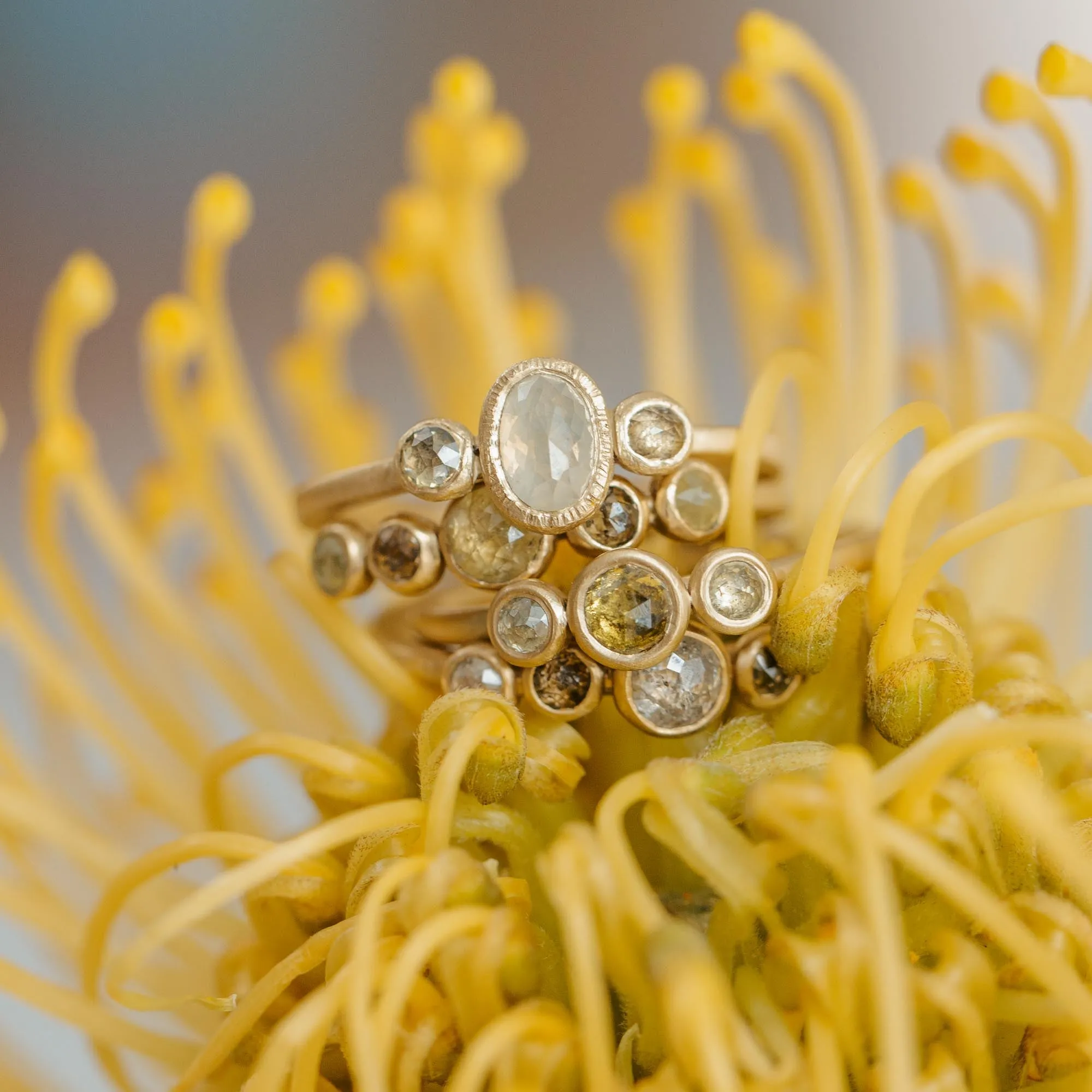 Oval Moonfire Diamond Ring - 18ky   Diamonds