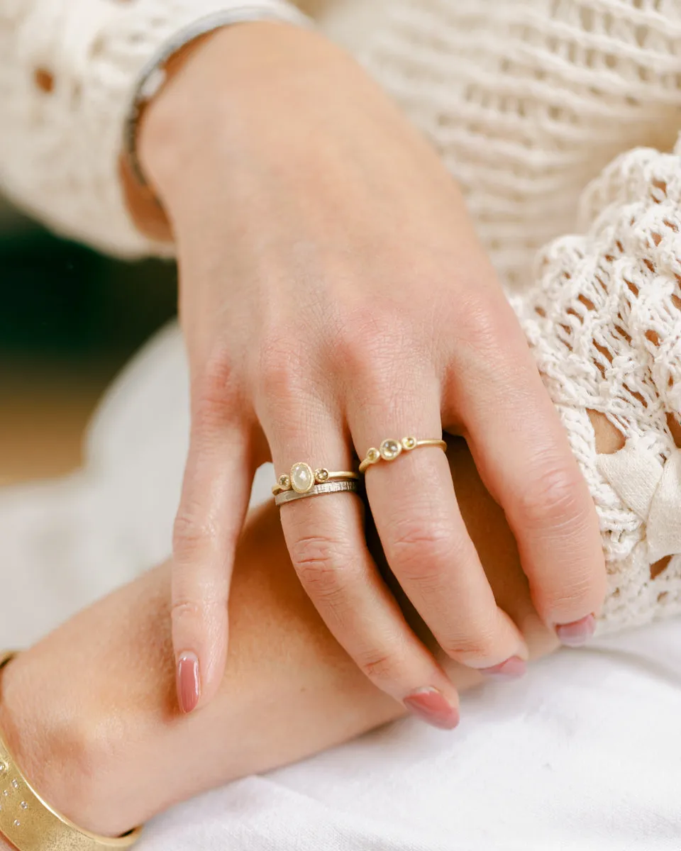 Oval Moonfire Diamond Ring - 18ky   Diamonds