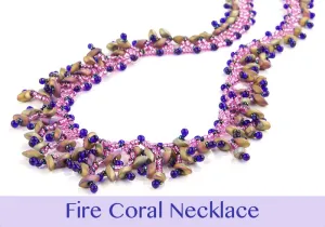 #PDF-473 Fire Coral Necklace