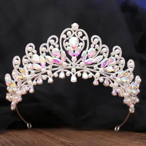 Pearl Royal Queen Crown Crystal Tiara