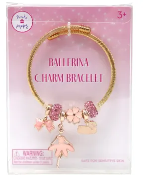 Pink Poppy Charm Bracelet Ballerina
