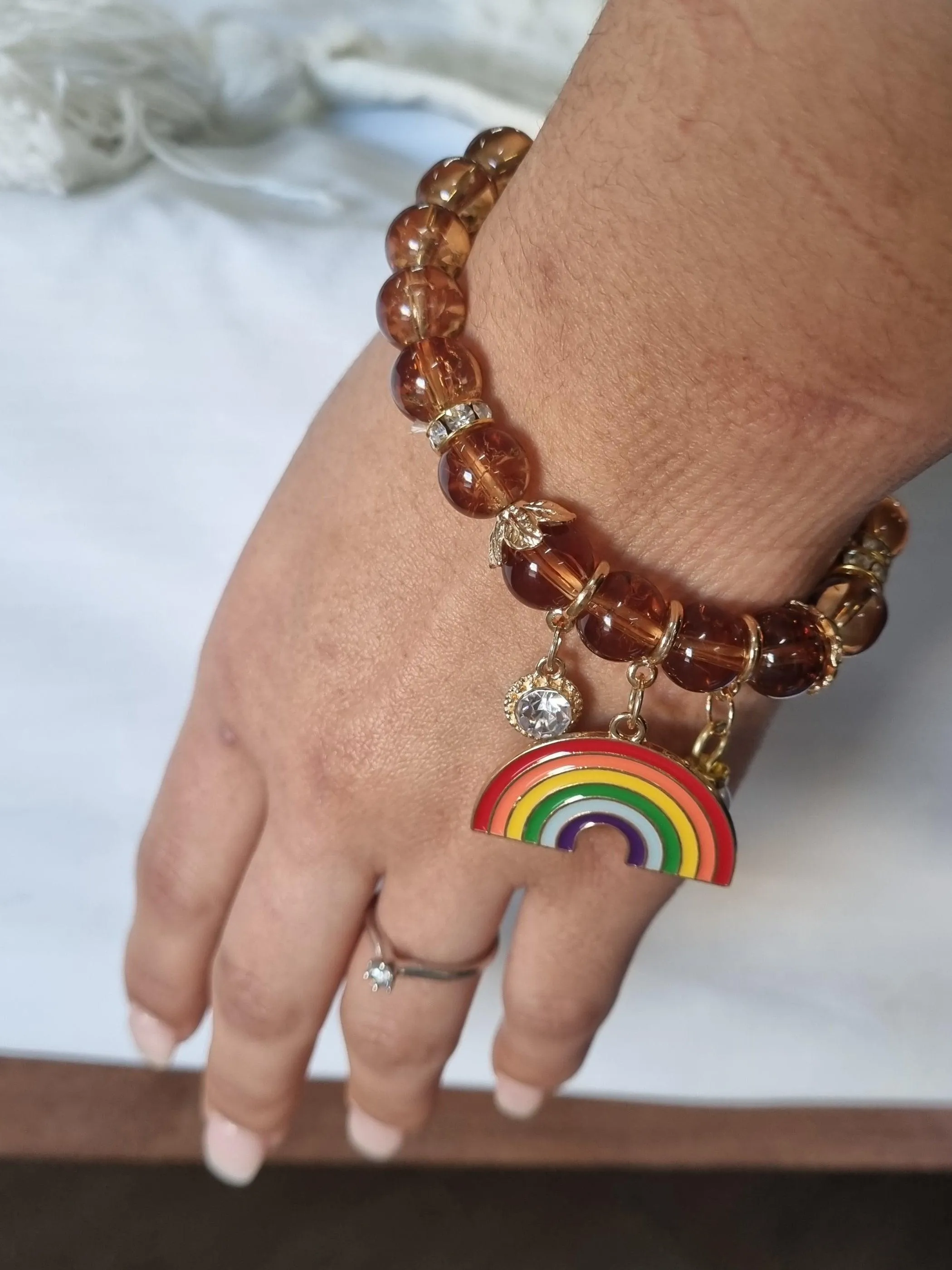 Pride Bracelet BHM10137 Coffee Rainbow