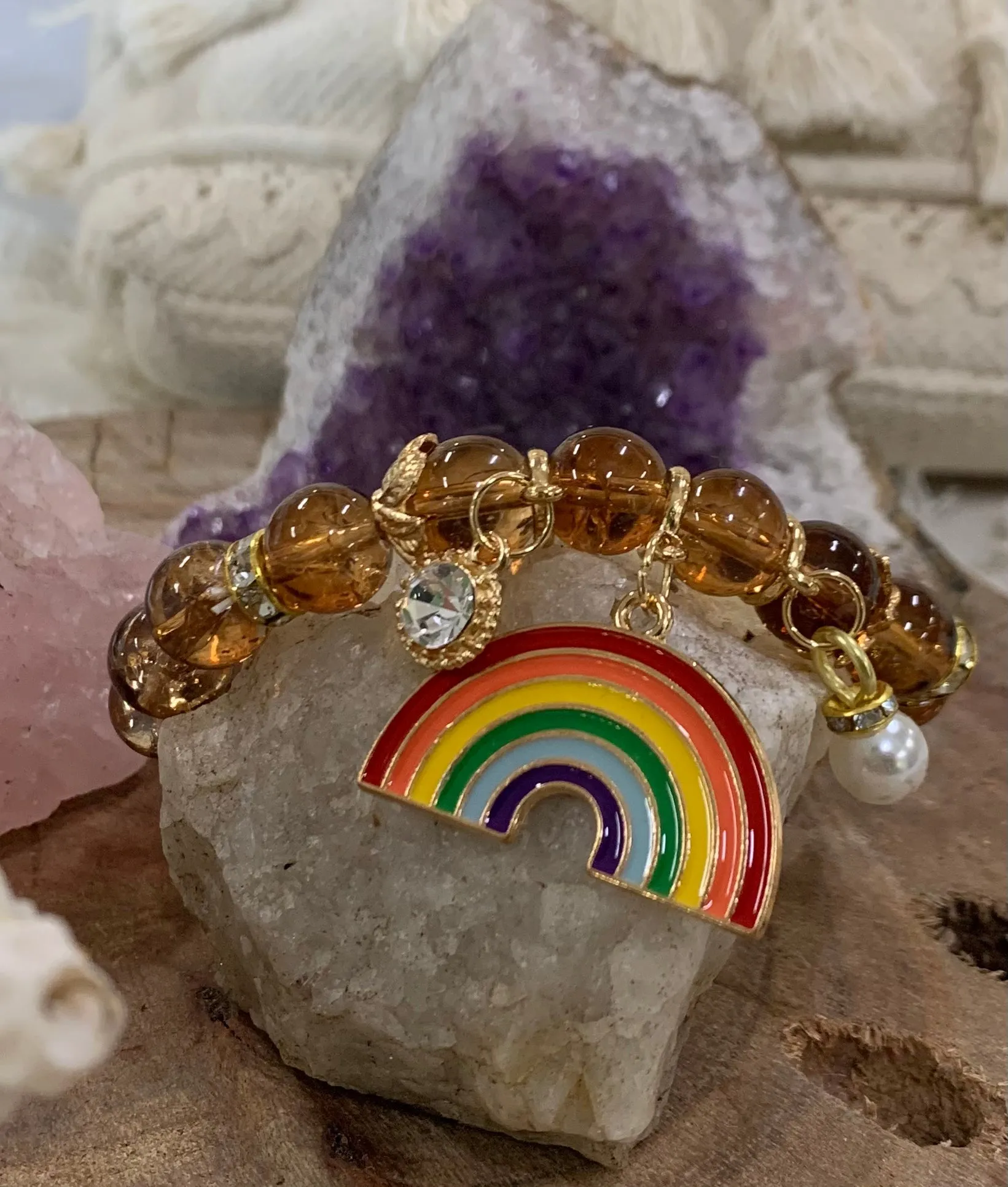 Pride Bracelet BHM10137 Coffee Rainbow