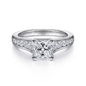 Princess Cut Diamond Channel Set Engagement Ring Mounting