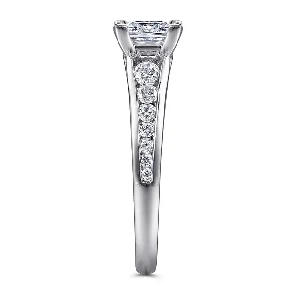 Princess Cut Diamond Channel Set Engagement Ring Mounting