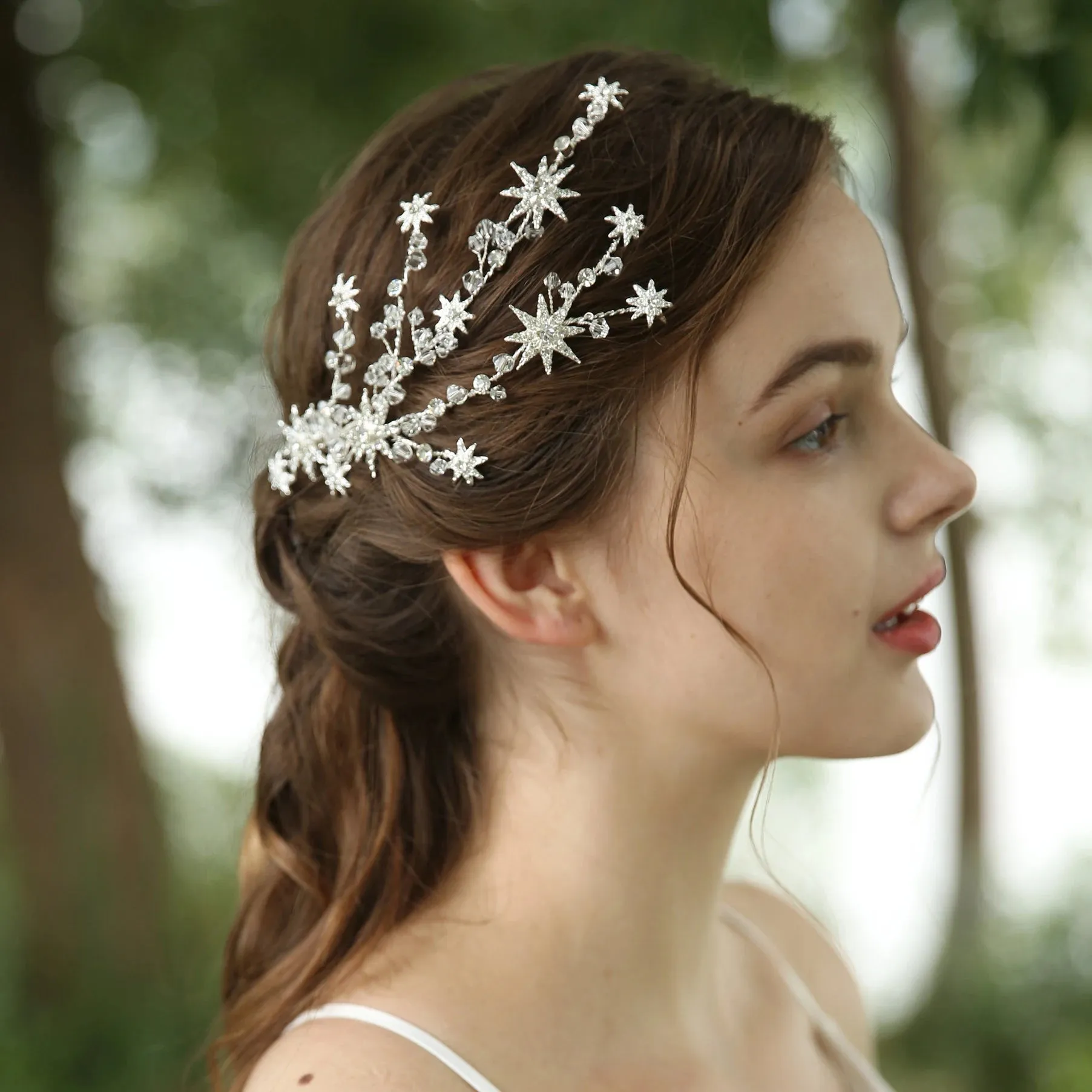 Rhinestone Clip Headband Bridal Hair Accessories Tiara Headband