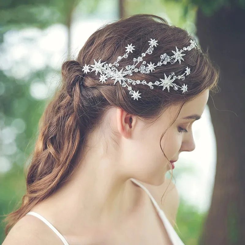 Rhinestone Clip Headband Bridal Hair Accessories Tiara Headband