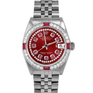 Rolex Datejust 31mm | 6827-SS-RED-STRR-4RBY-JBL