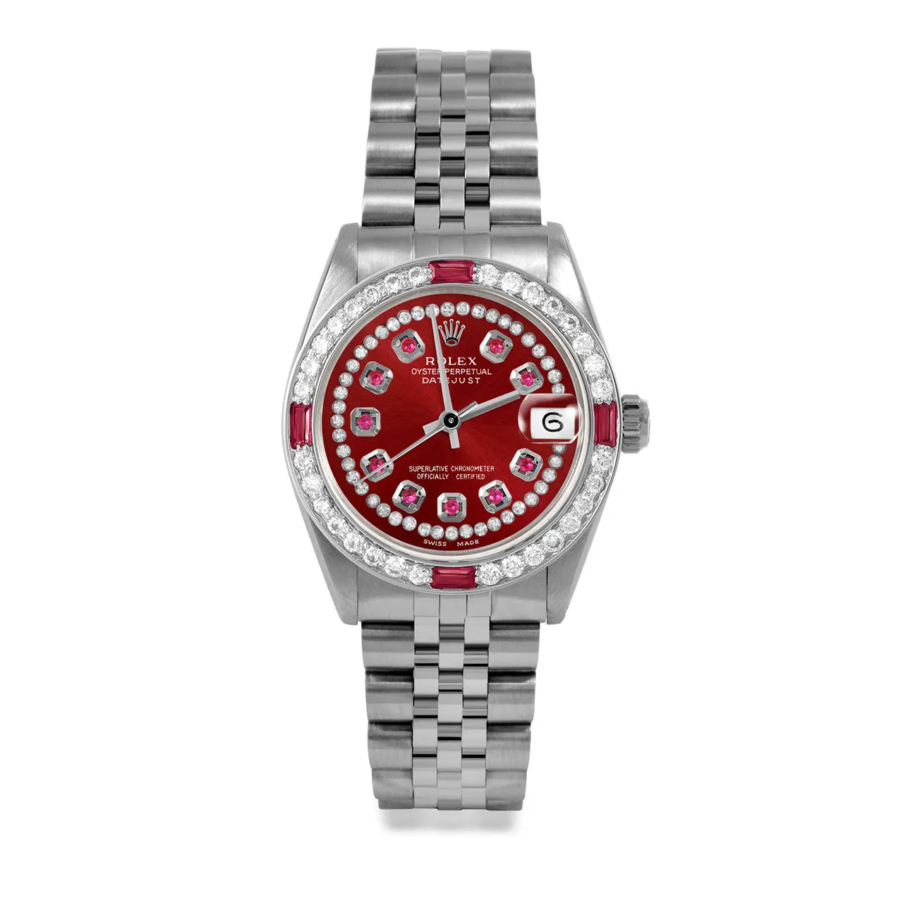 Rolex Datejust 31mm | 6827-SS-RED-STRR-4RBY-JBL