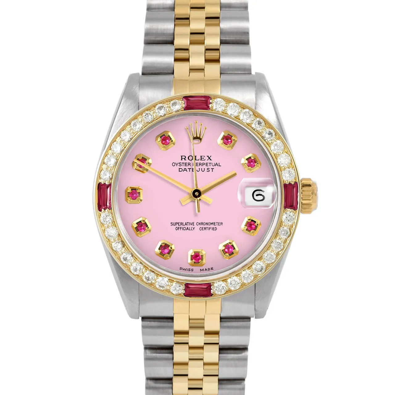 Rolex Datejust 31mm | 6827-TT-PNK-RBY-AM-4RBY-JBL