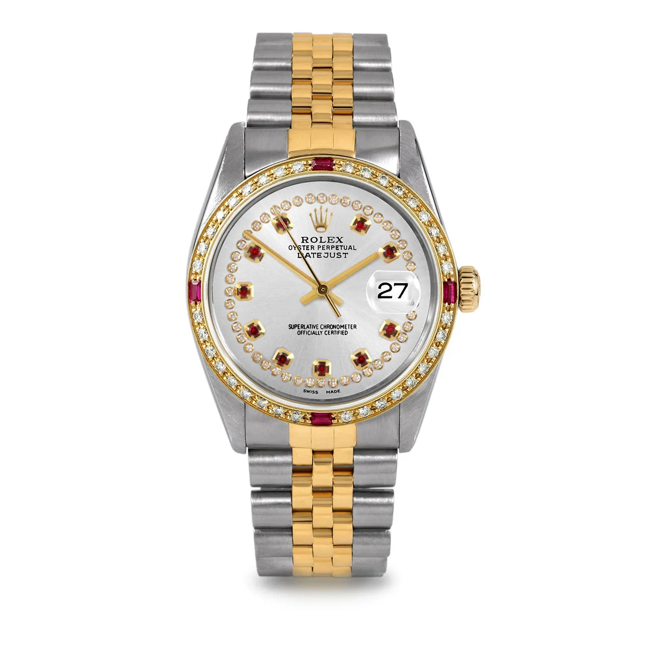 Rolex Datejust 36mm | 16013-SLV-STRR-4RBY-JBL