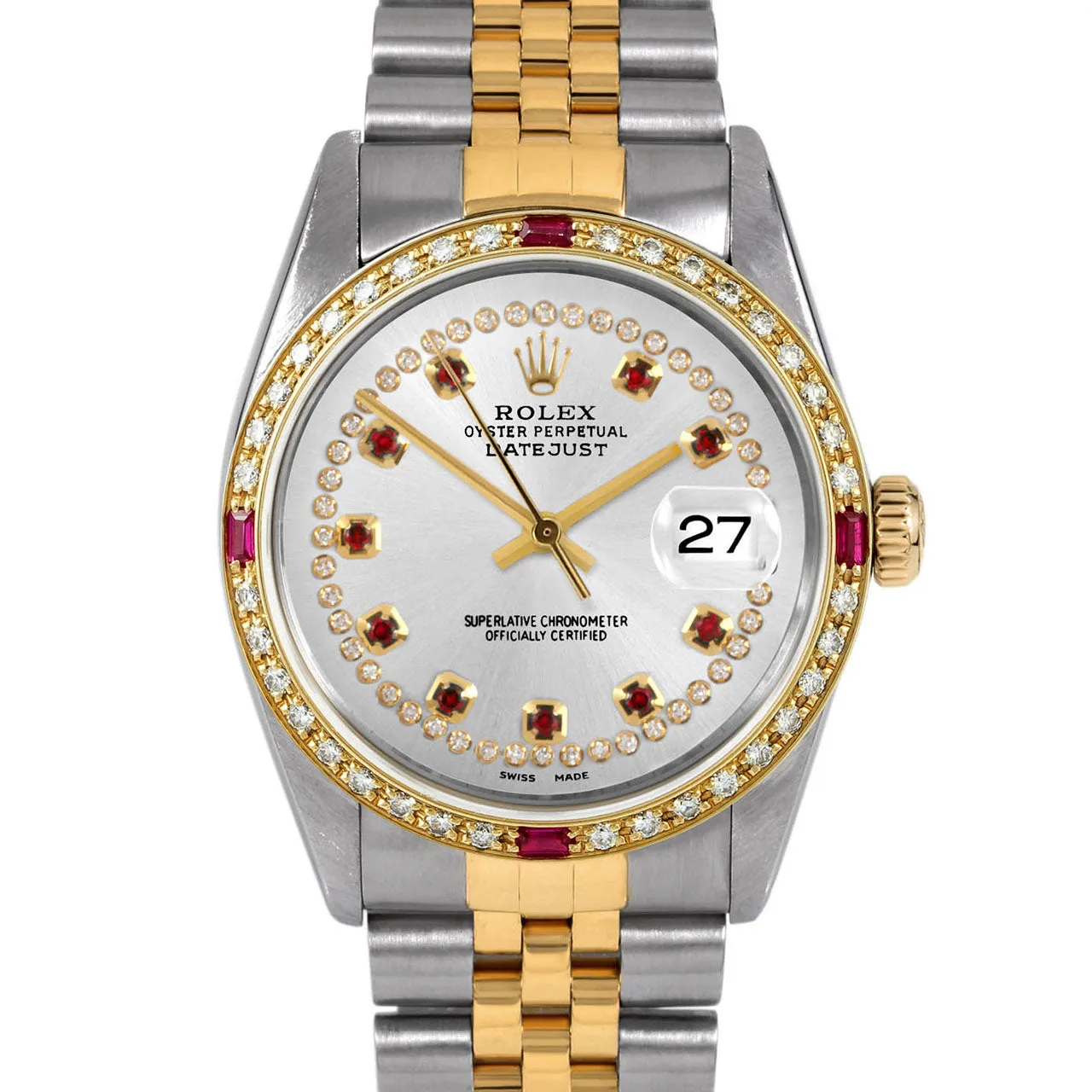 Rolex Datejust 36mm | 16013-SLV-STRR-4RBY-JBL
