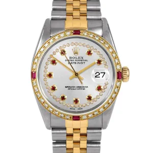Rolex Datejust 36mm | 16013-SLV-STRR-4RBY-JBL