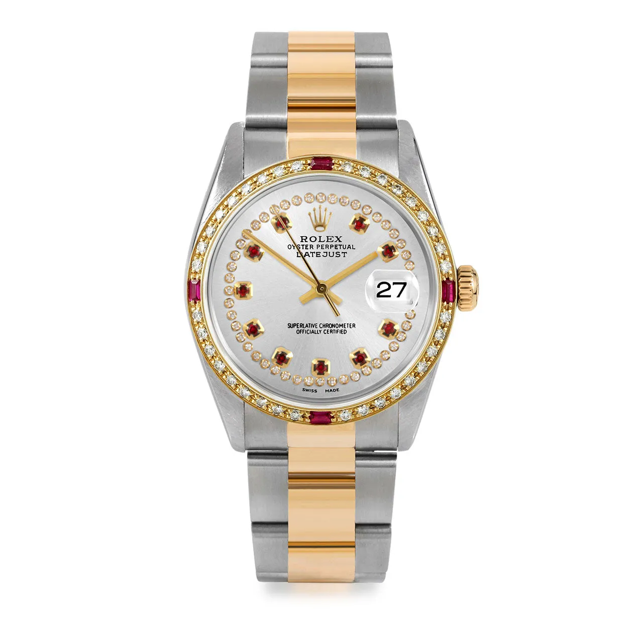 Rolex Datejust 36mm | 16233-SLV-STRR-4RBY-OYS