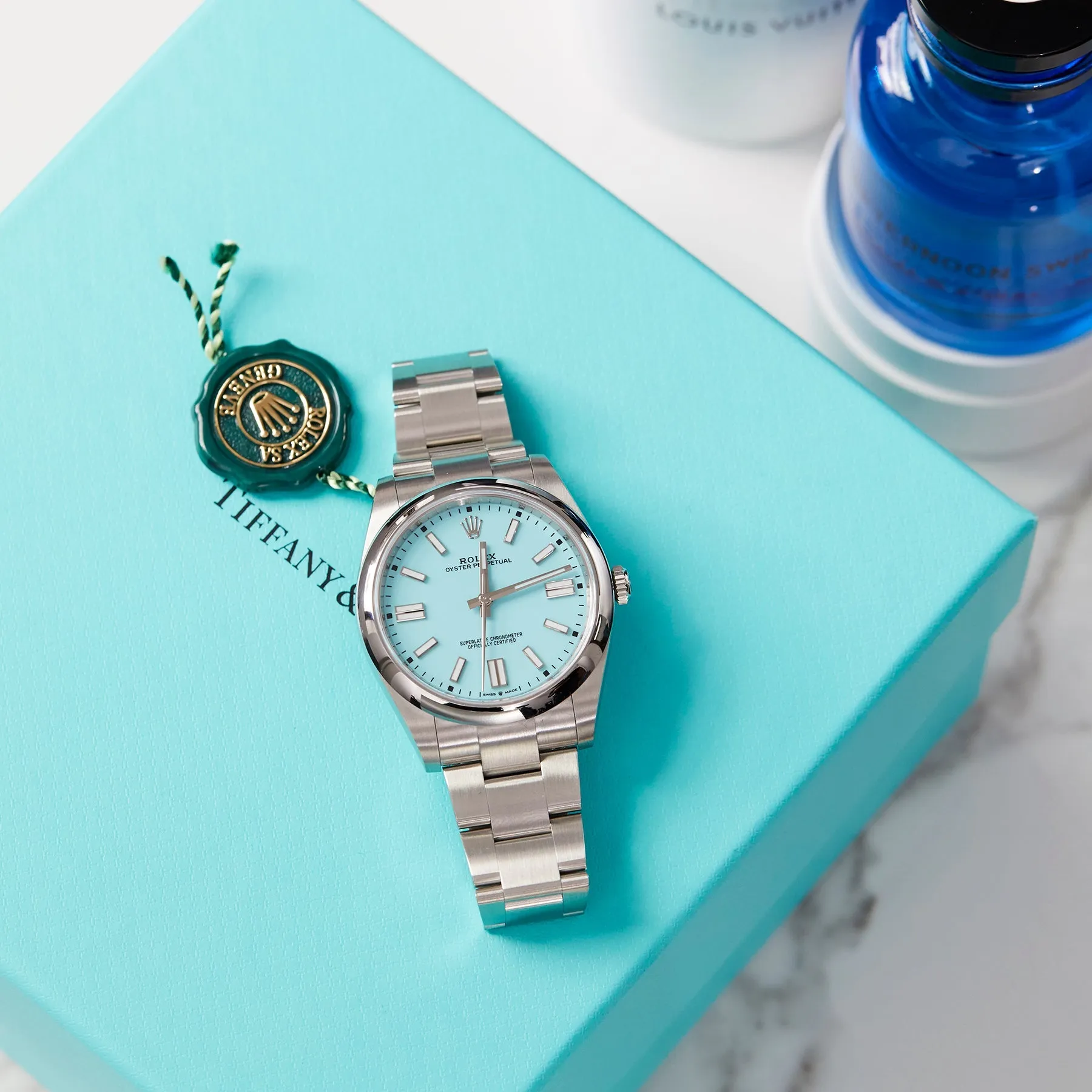 Rolex Oyster Perpetual 41 Stainless Steel - Turquoise Dial - Oyster Bracelet (Ref# 124300)
