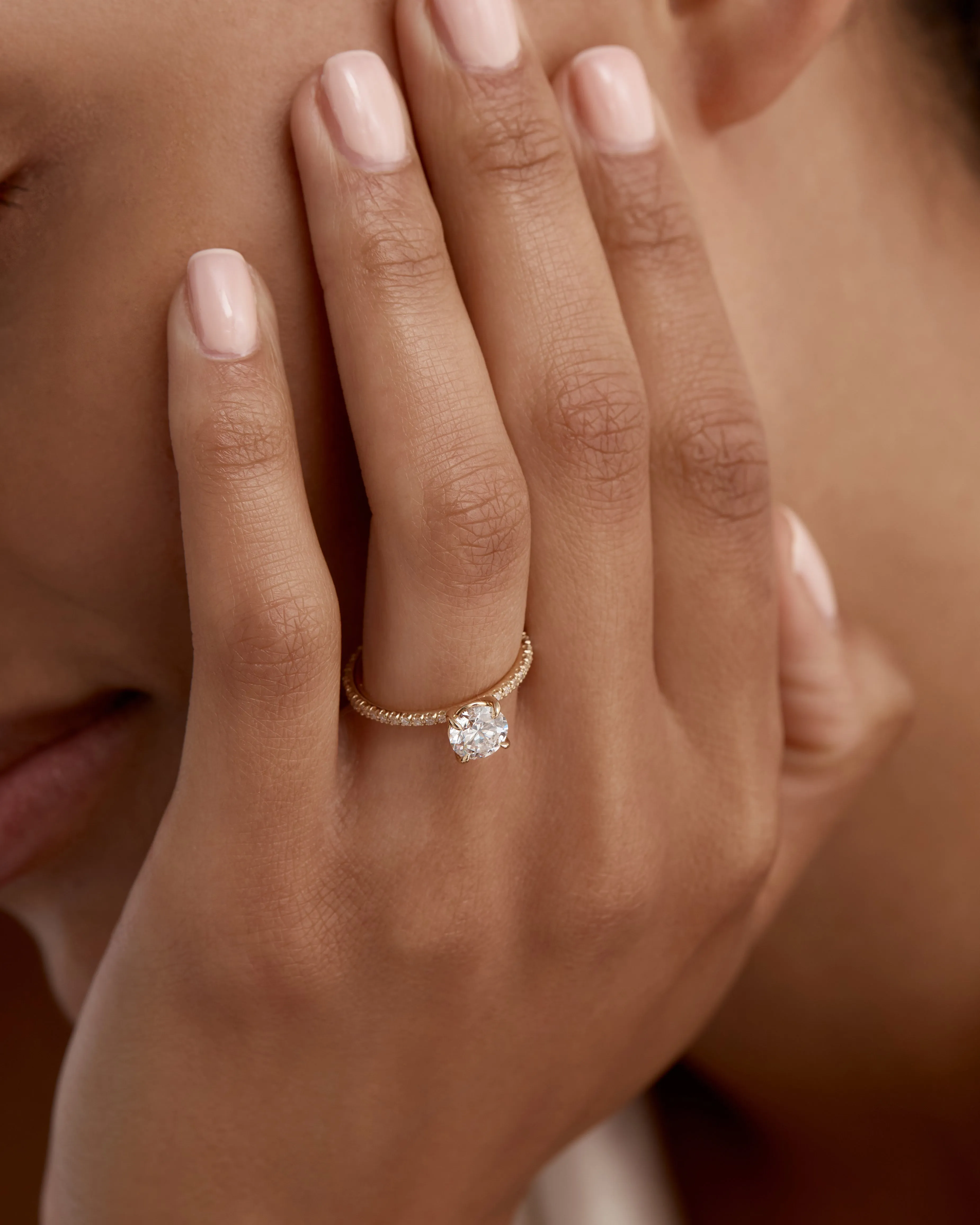Round Eternity Engagement Ring