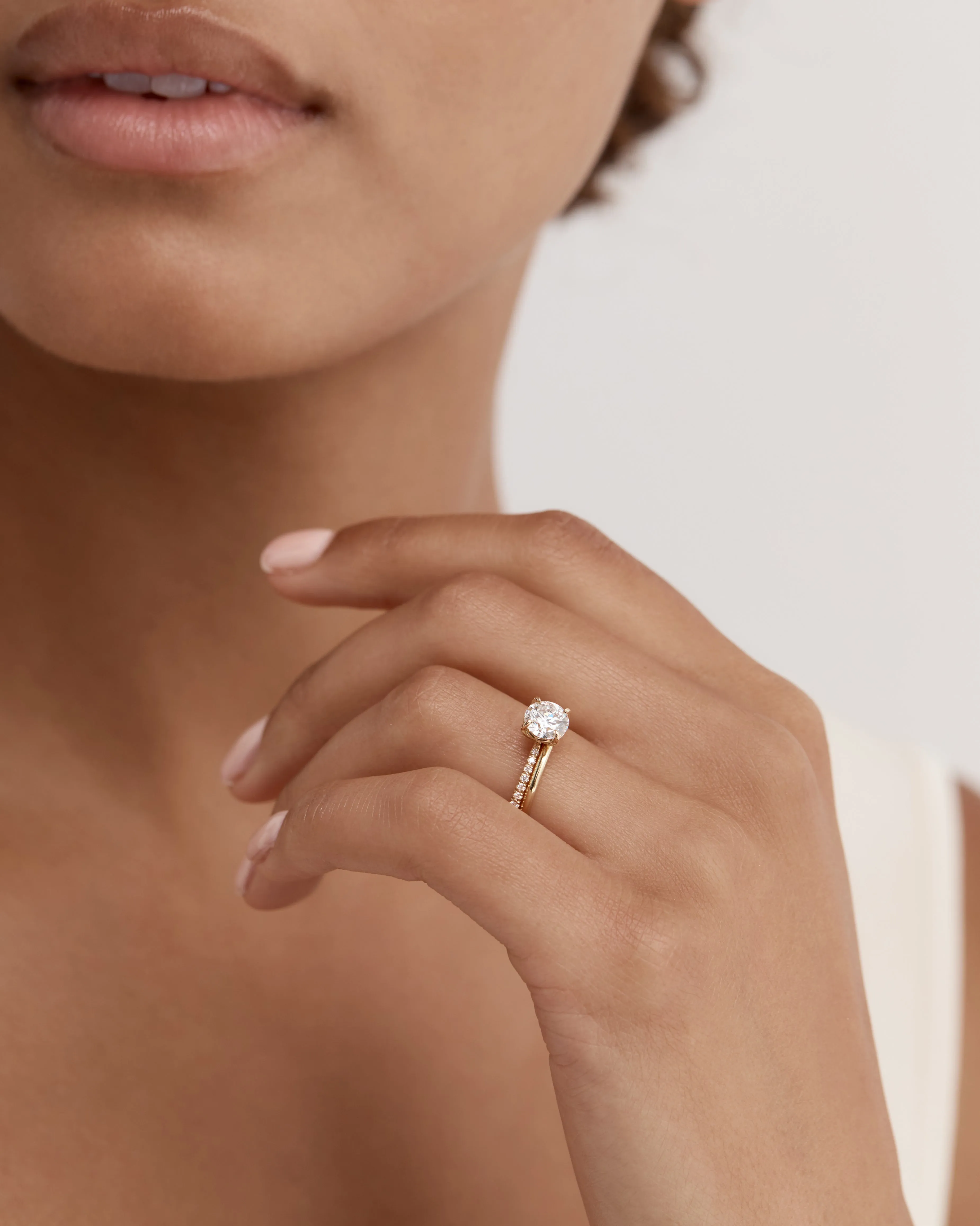Round Eternity Engagement Ring