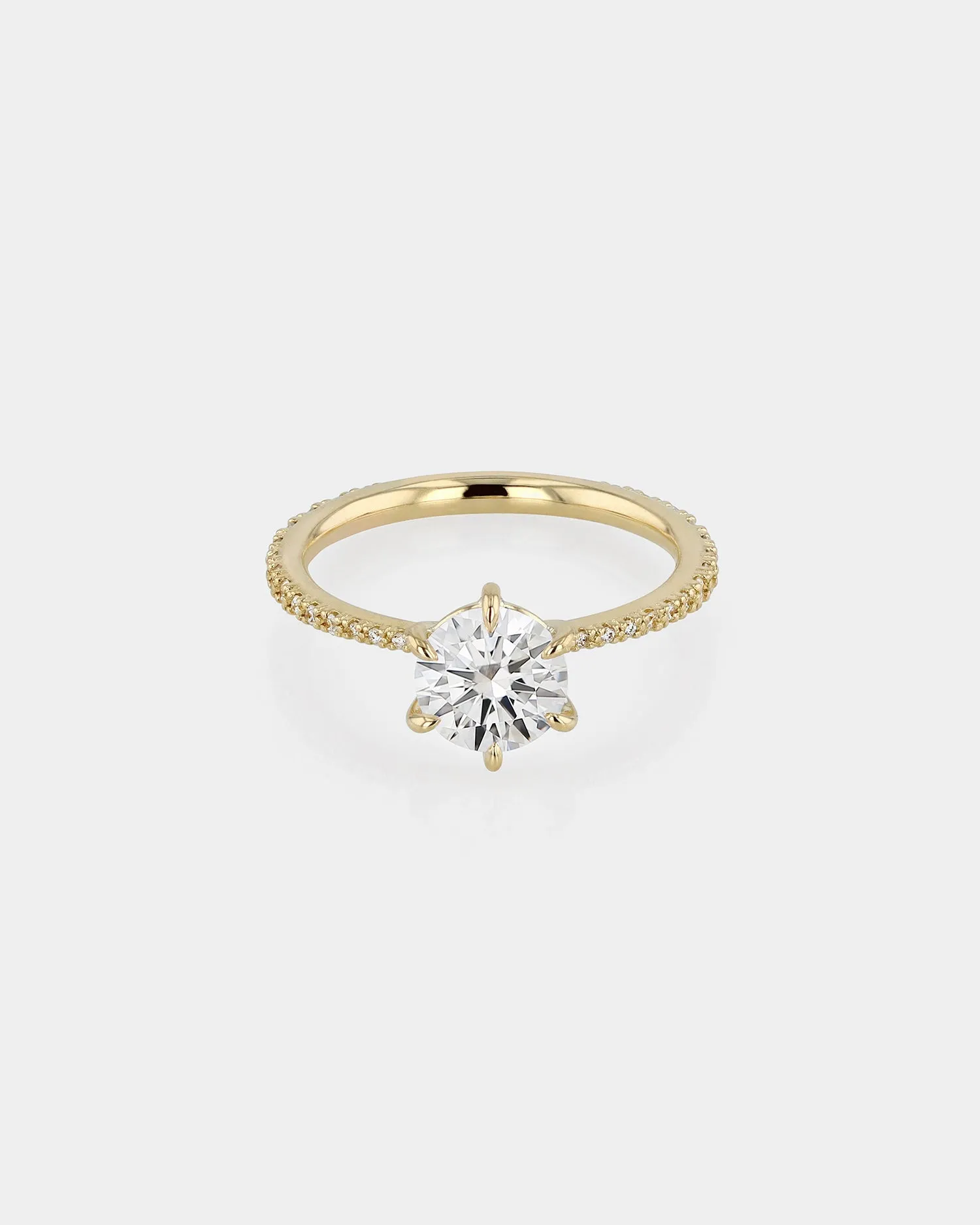 Round Eternity Engagement Ring