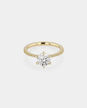 Round Eternity Engagement Ring