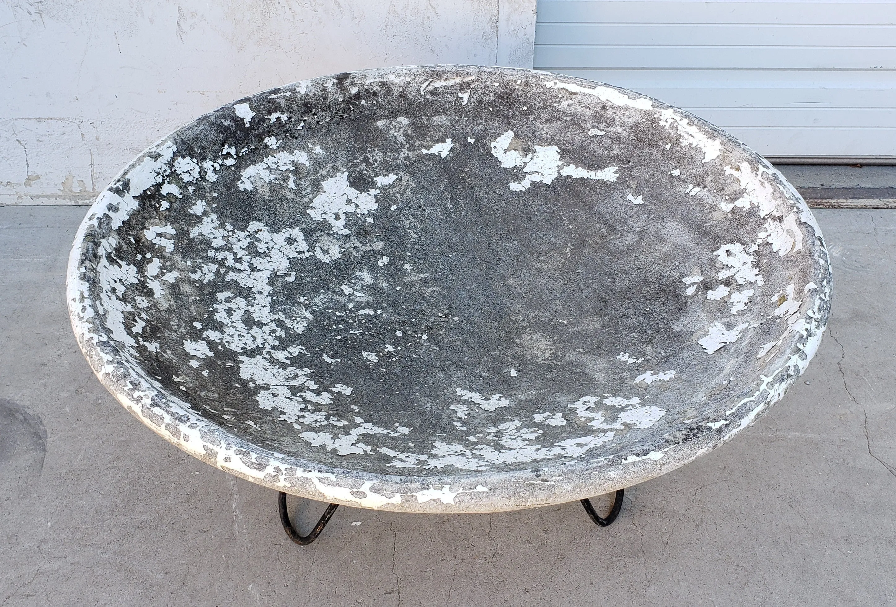 Round Willy Guhl Bowl Planter on Hairpin Base