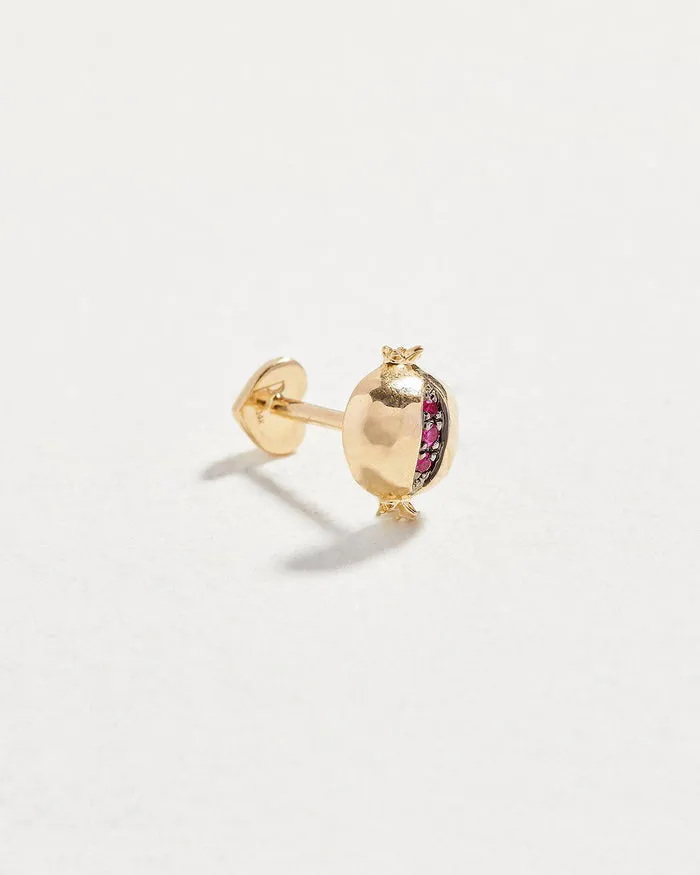 Ruby Pomegranate Stud
