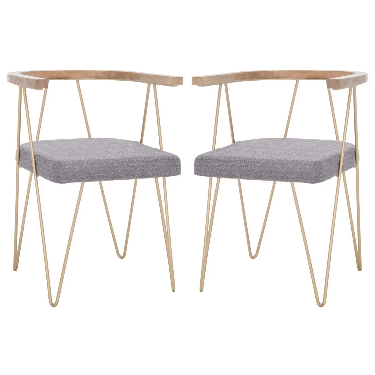 Safavieh Couture Krissy Hairpin Leg Dining Chair (Set of 2), SFV5736