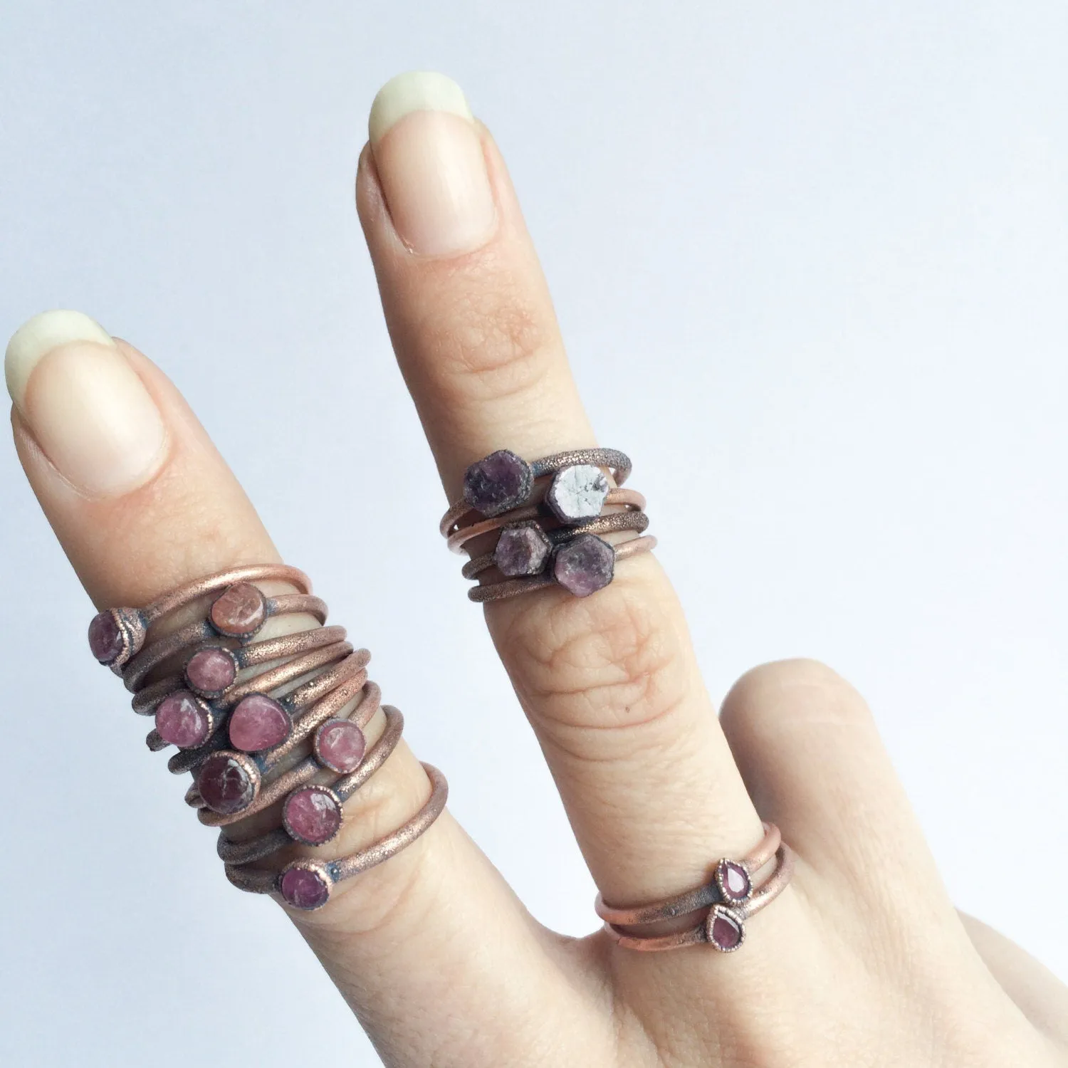SALE Raw tourmaline ring | Pink tourmaline crystal ring