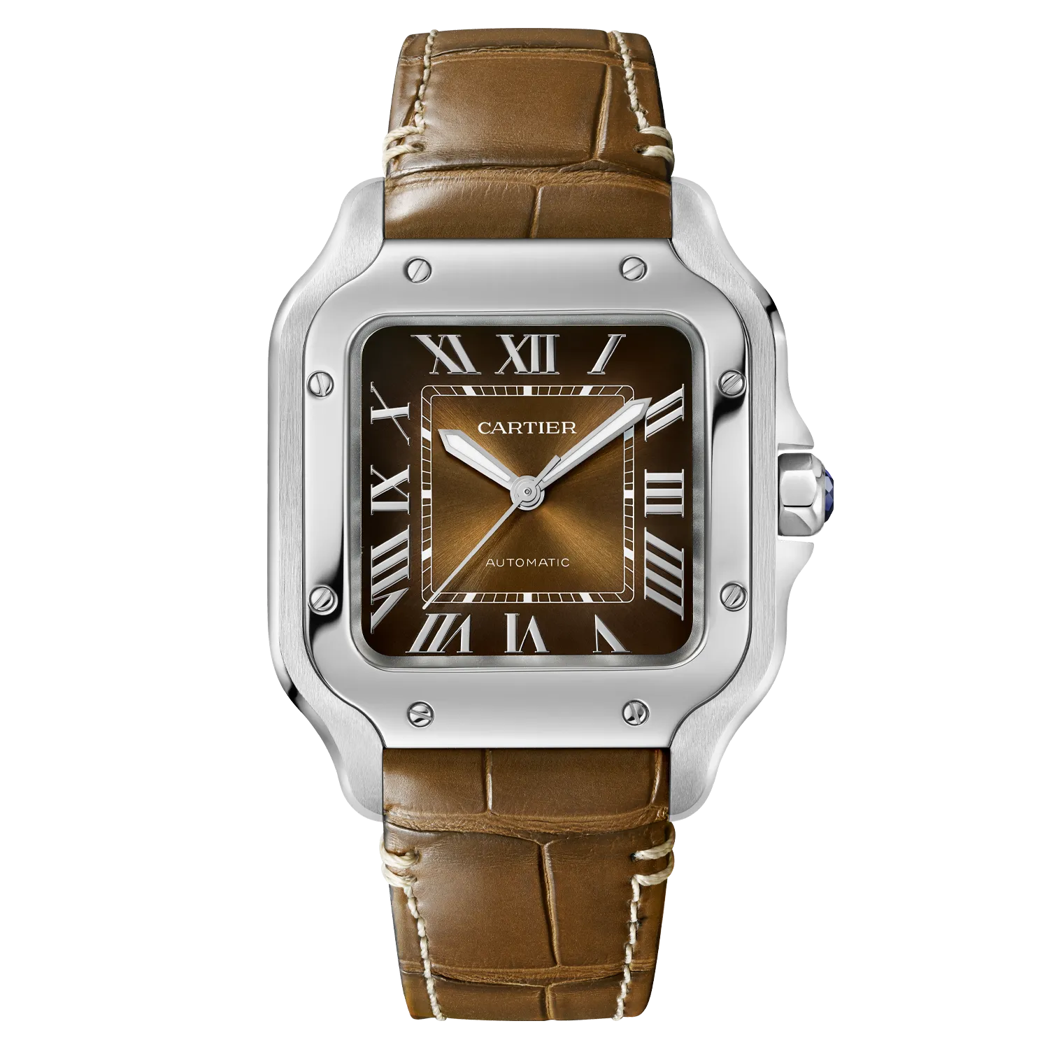 Santos de Cartier Medium Model Brown Dial