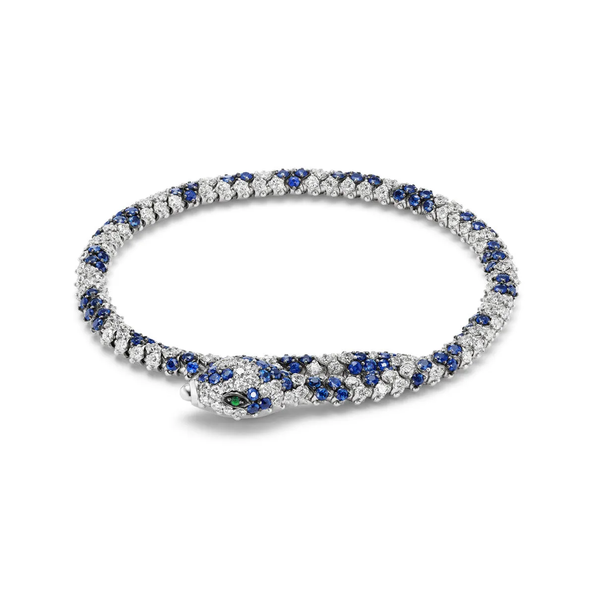 Sapphire & Diamond Serpent Bracelet