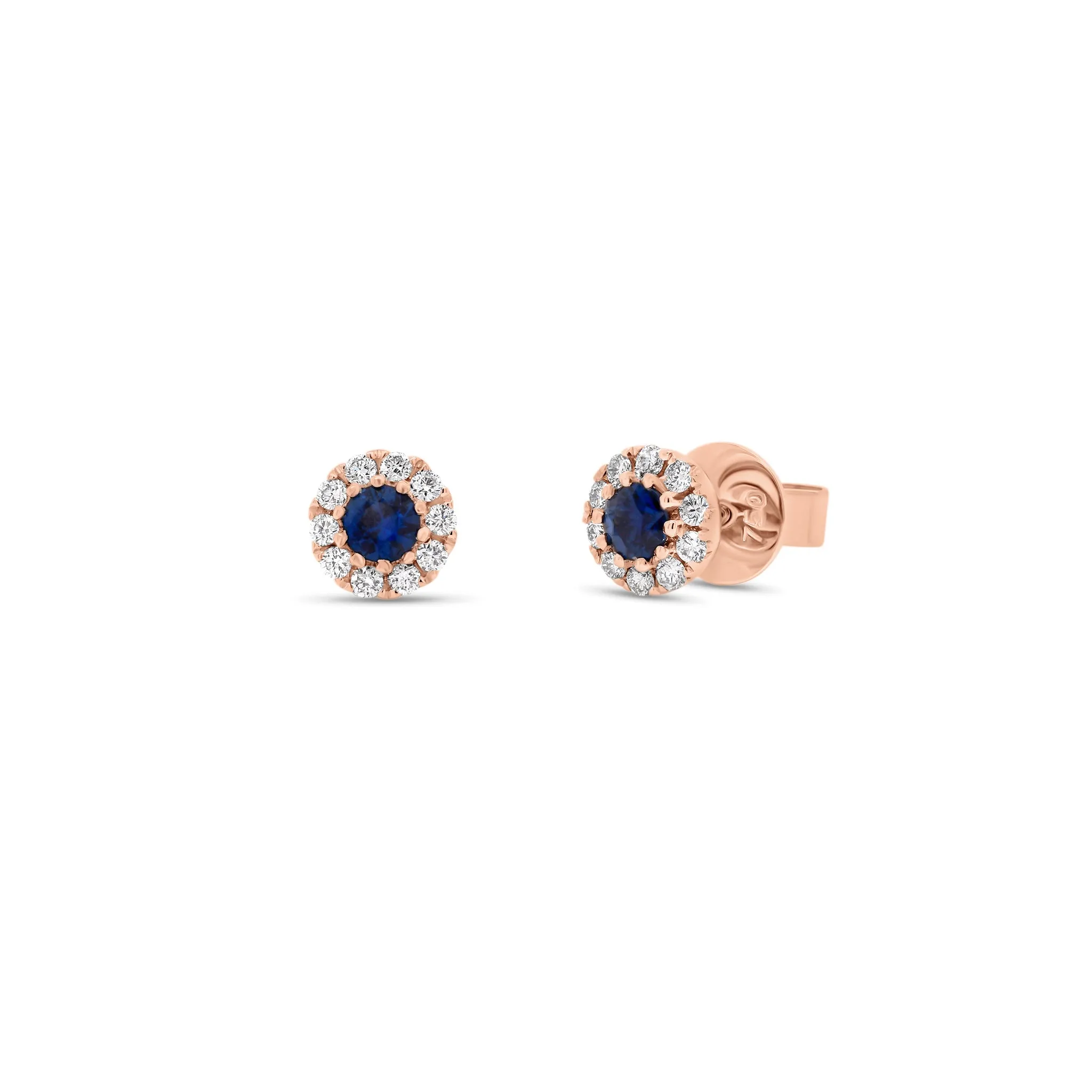 Sapphire & Diamond Stud Earrings