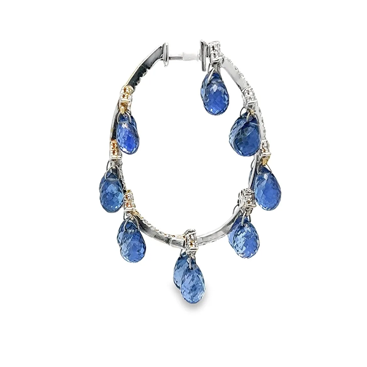 Sapphire Briolette Drop Earrings
