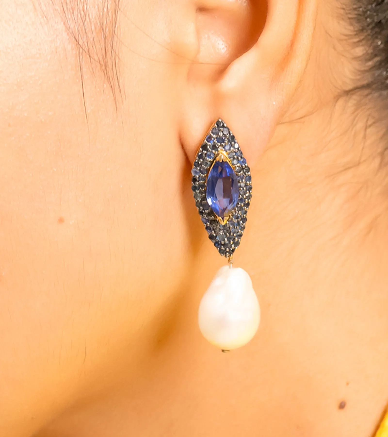 Sapphire Marquise | Earrings
