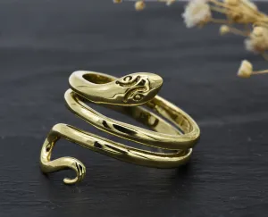 Schlangen Ring Boa | Messing | Verstellbar | Snake Ring