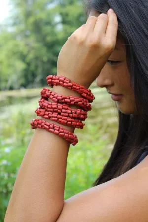 Sherpa Coral Stretchy Bracelet