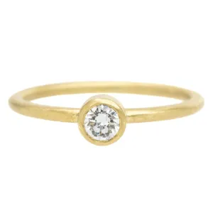 Shine On Diamond Ring - 18ky Gold   VS Reclaimed Diamonds 4mm